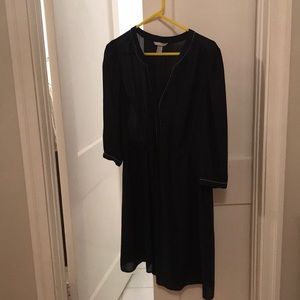 Silver gem detailed navy dress